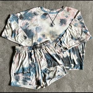 Zenana tie dye lounge set size large